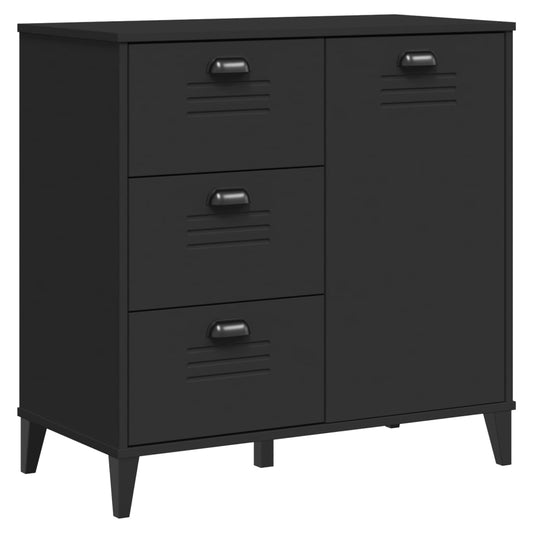 Skænk VIKEN Sort 80x40x80 cm Træ Materiale