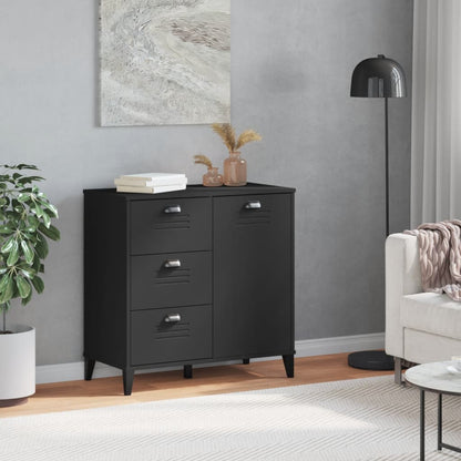 Skænk VIKEN Sort 80x40x80 cm Træ Materiale