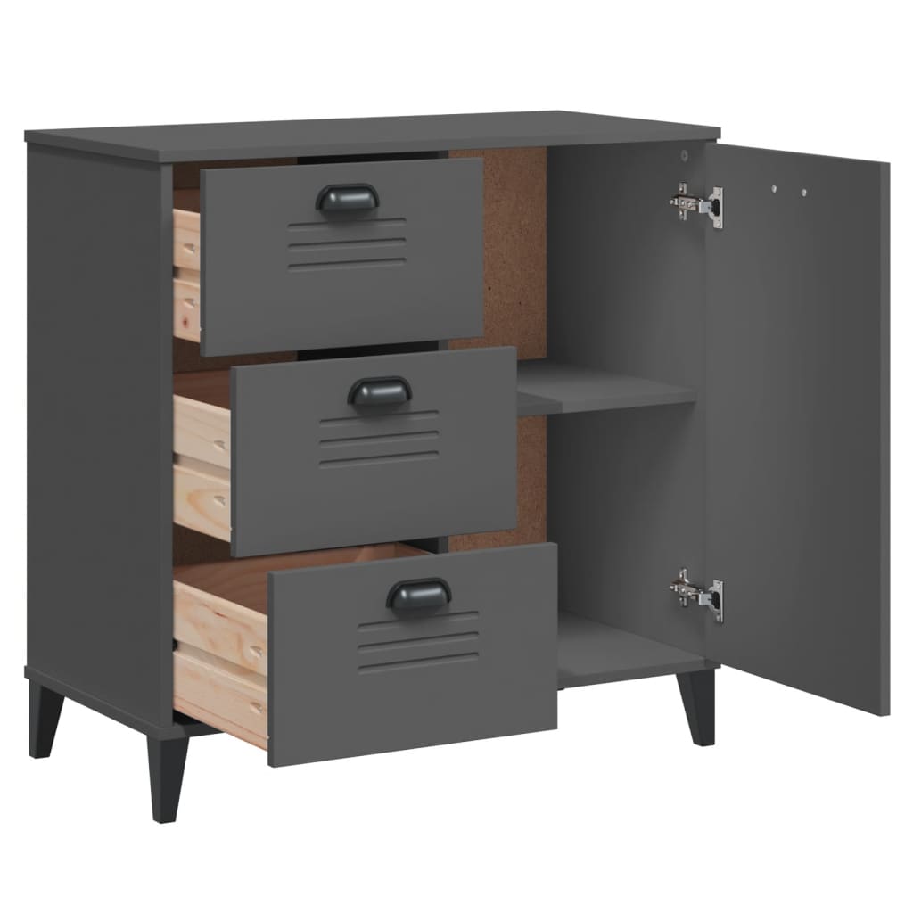 Skænk VIKEN Antracit 80x40x80 cm Træ Materiale