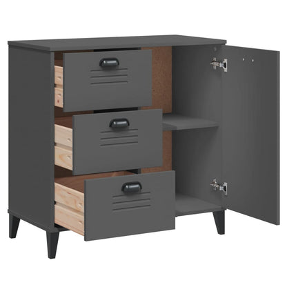 Skænk VIKEN Antracit 80x40x80 cm Træ Materiale