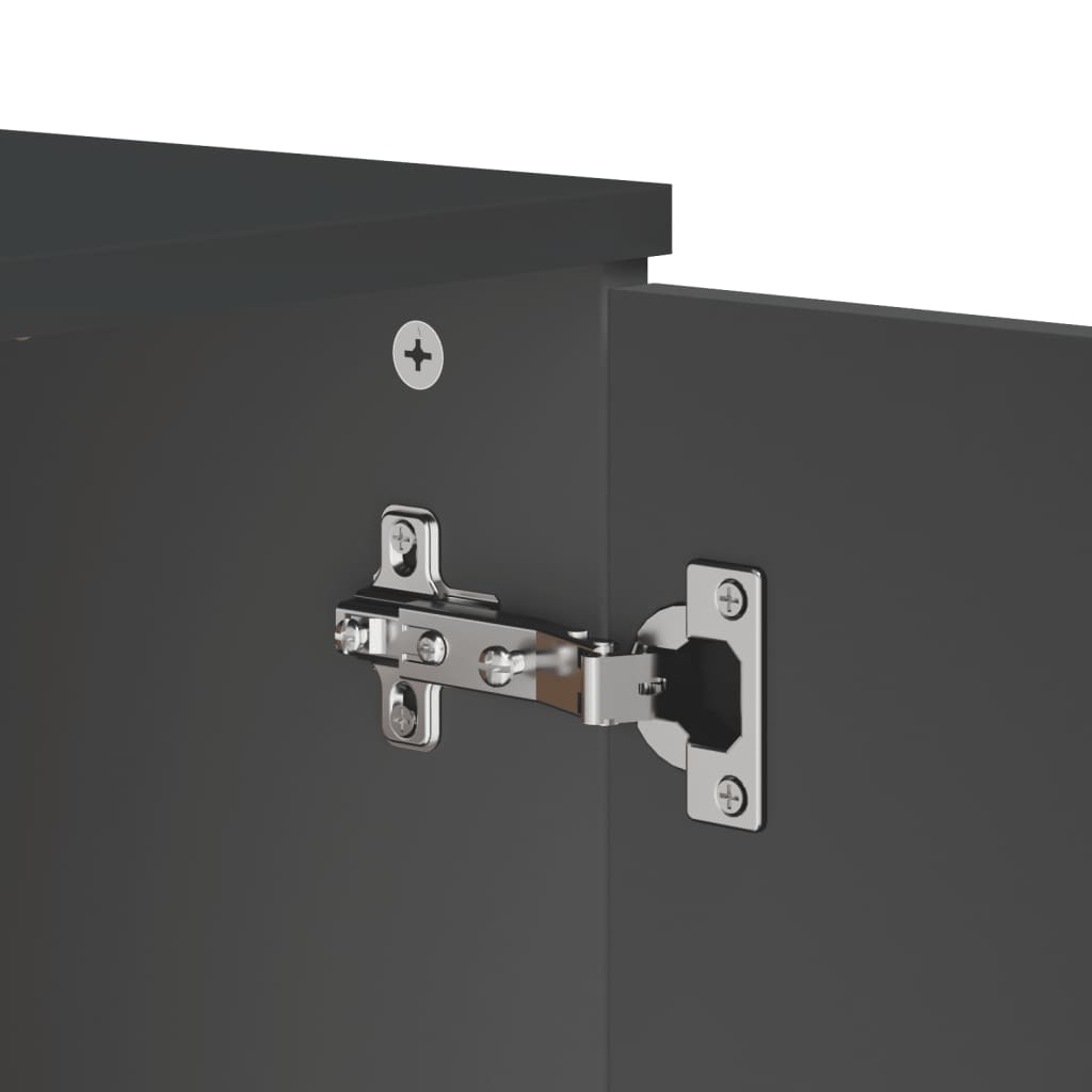 Skænk VIKEN Antracit 80x40x80 cm Træ Materiale