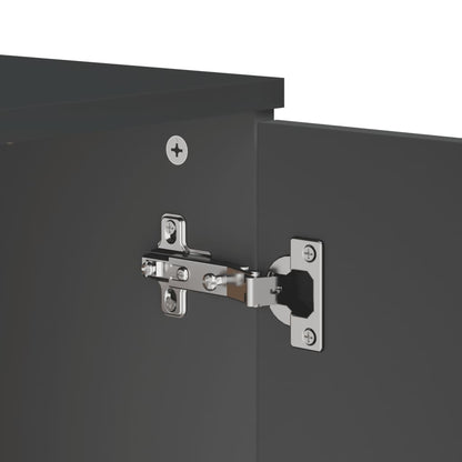 Skænk VIKEN Antracit 80x40x80 cm Træ Materiale