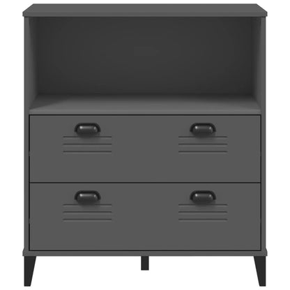 Bücherschrank VIKEN Anthrazit 80x40x90 cm Holzwerkstoff