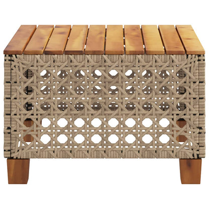 Havebord Beige 55x55x36 cm Polyrattan Akacietræ