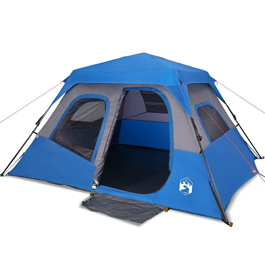 Familienzelt 6 Personen Blau Quick Release Wasserdicht