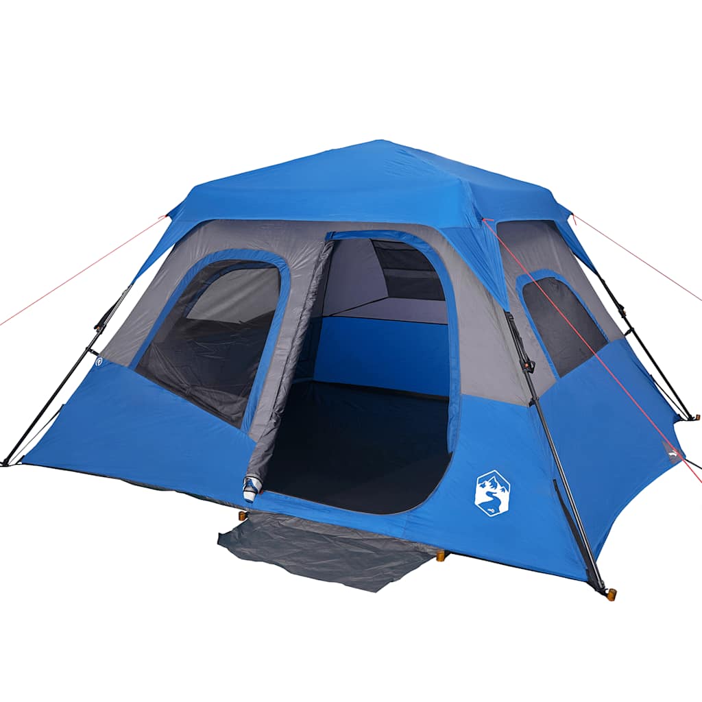 Familienzelt 6 Personen Blau Quick Release Wasserdicht