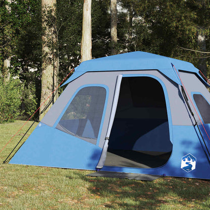 Familienzelt 6 Personen Blau Quick Release Wasserdicht