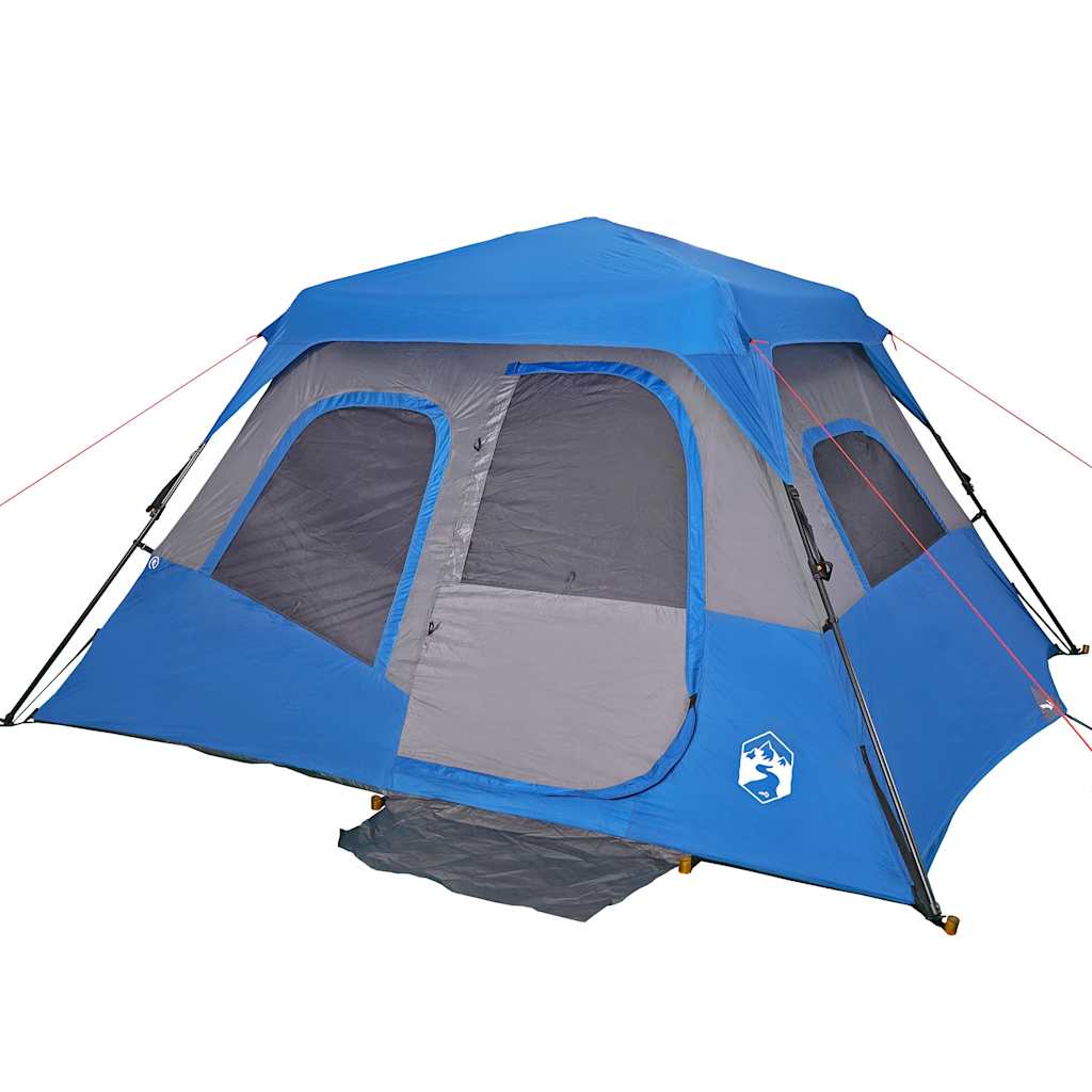 Familienzelt 6 Personen Blau Quick Release Wasserdicht