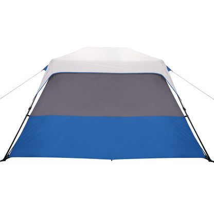 Familienzelt mit LED 6 Personen Hellblau Quick Release