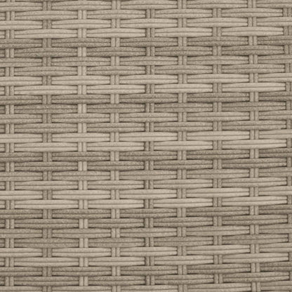 Gartensofa 2-Sitzer mit Dach und Hockern Hellgrau Poly Rattan