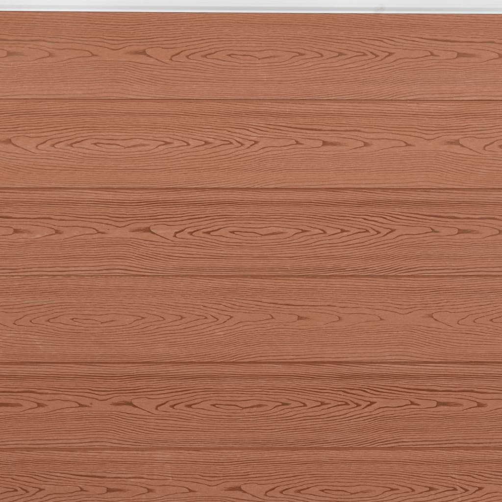 Zaunelement-Set Braun 526x186 cm WPC