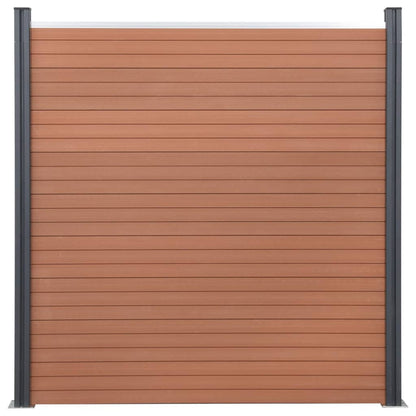 Zaunelement-Set Braun 353x186 cm WPC
