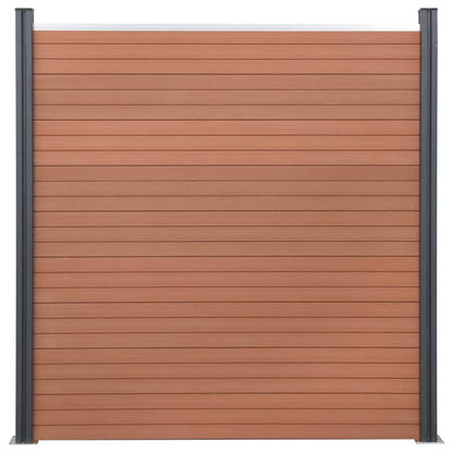 Zaunelement-Set Braun 699x186 cm WPC