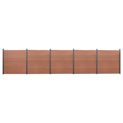 Zaunelement-Set Braun 872x186 cm WPC