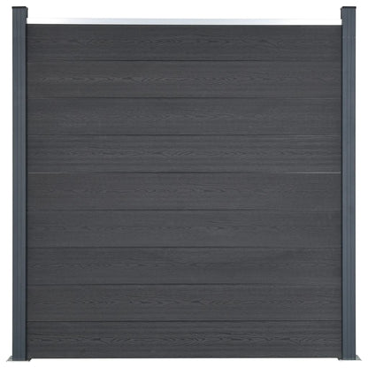 Zaunelement-Set Grau 872x186 cm WPC