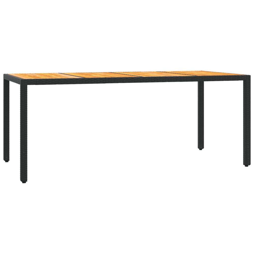 7-tlg. Garten-Essgruppe mit Kissen Schwarz Poly Rattan