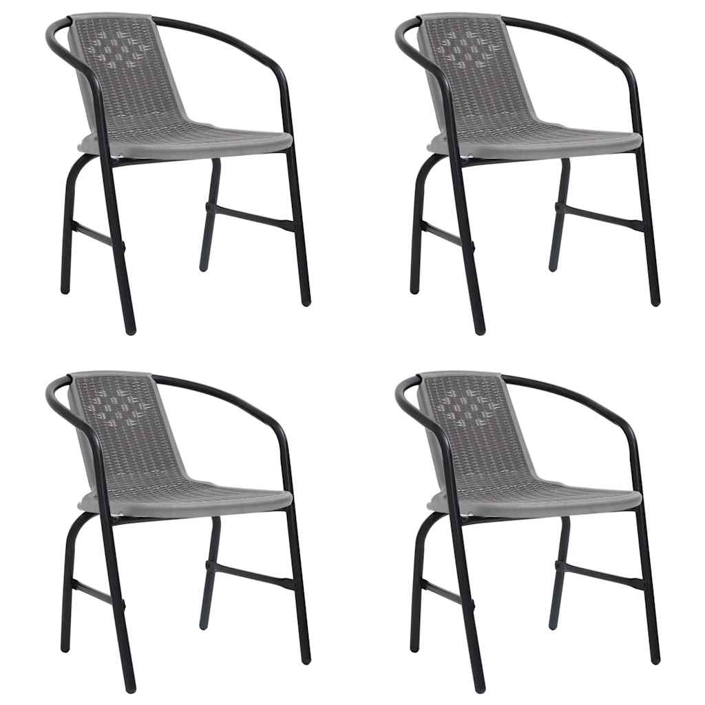 9-tlg. Garten-Essgruppe mit Kissen Beige Poly Rattan