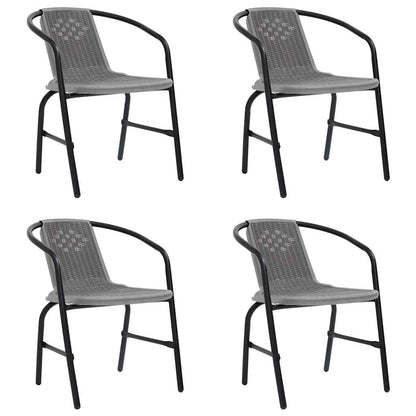 9-tlg. Garten-Essgruppe mit Kissen Beige Poly Rattan