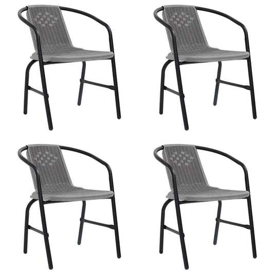 9-tlg. Garten-Essgruppe mit Kissen Beige Poly Rattan