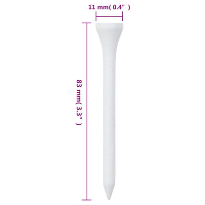 Golf-Tees 1000 Stk. Weiß 83 mm Bambus