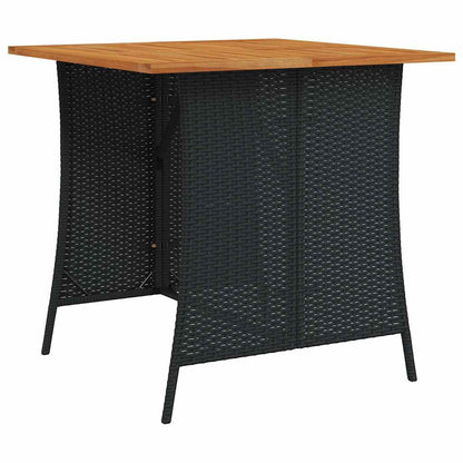 6tlg. Garten-Sofagarnitur mit Kissen L-Form Schwarz Poly Rattan