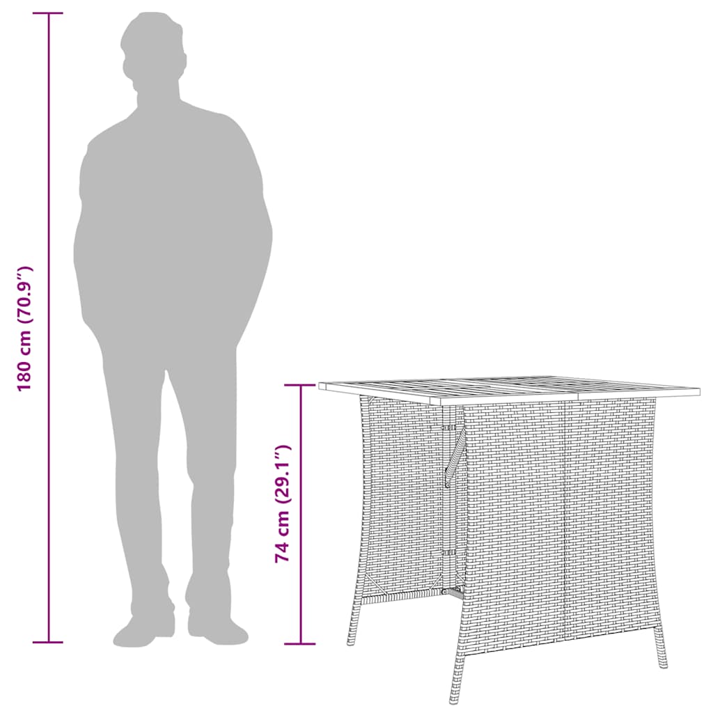 6tlg. Garten-Sofagarnitur mit Kissen L-Form Schwarz Poly Rattan