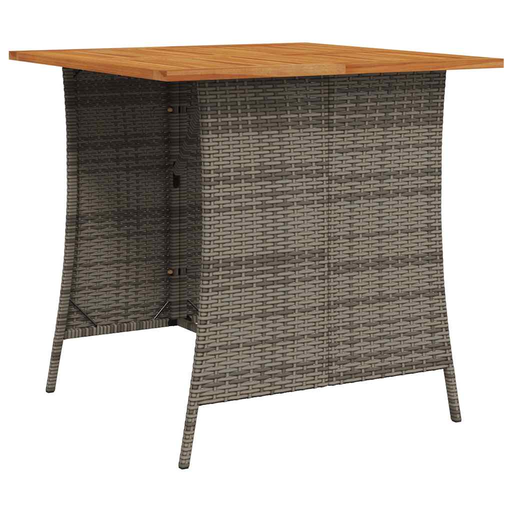 6-tlg. Garten-Sofagarnitur mit Kissen L-Form Grau Poly Rattan