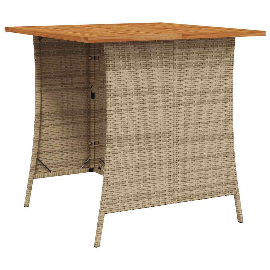 6-tlg. Garten-Sofagarnitur mit Kissen L-Form Beige Poly Rattan