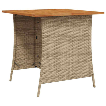 6-tlg. Garten-Sofagarnitur mit Kissen L-Form Beige Poly Rattan