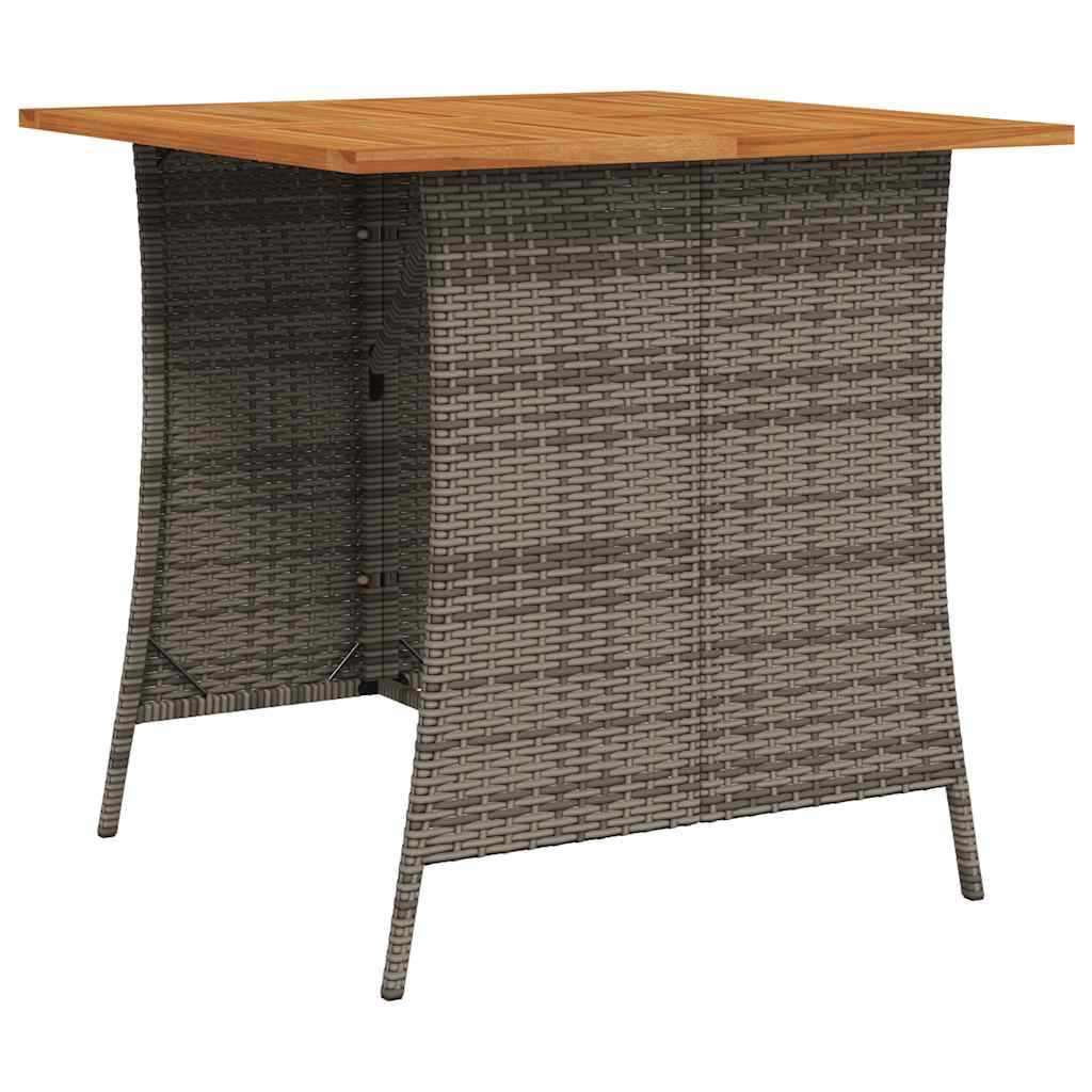 6-tlg. Garten-Sofagarnitur mit Kissen L-Form Grau Poly Rattan