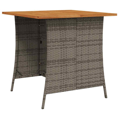 6-tlg. Garten-Sofagarnitur mit Kissen L-Form Grau Poly Rattan