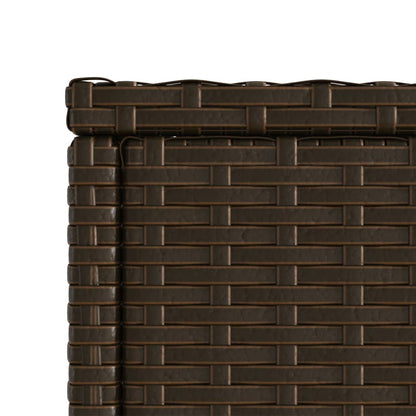 Havebord med glasplade Brun 58x27,5x55 cm Rattan