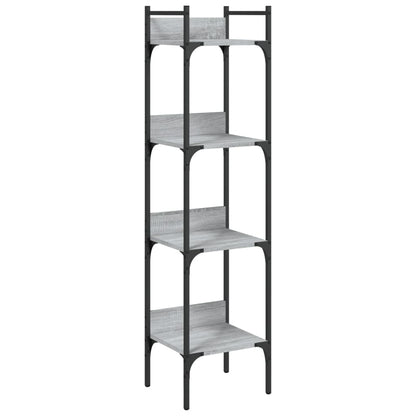 Bücherregal 4 Böden Grau Sonoma 35x30x138,5 cm Holzwerkstoff