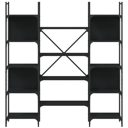 Bücherregal Schwarz 155,5x24x166,5 cm Holzwerkstoff
