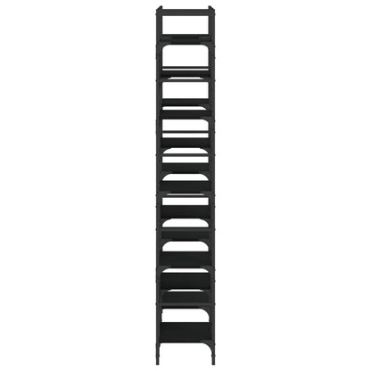 Bücherregal Schwarz 127,5x28,5x172,5 cm Holzwerkstoff