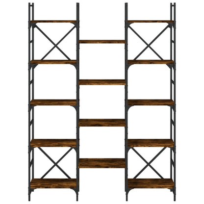 Bücherregal Räuchereiche 127,5x28,5x172,5 cm Holzwerkstoff