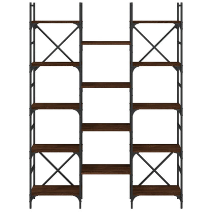 Bücherregal Braun Eichen-Optik 127,5x28,5x172,5cm Holzwerkstoff