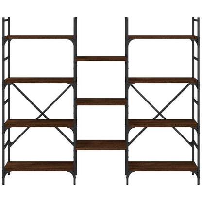 Bücherregal Braun Eichen-Optik 160x28,5x136,5 cm Holzwerkstoff