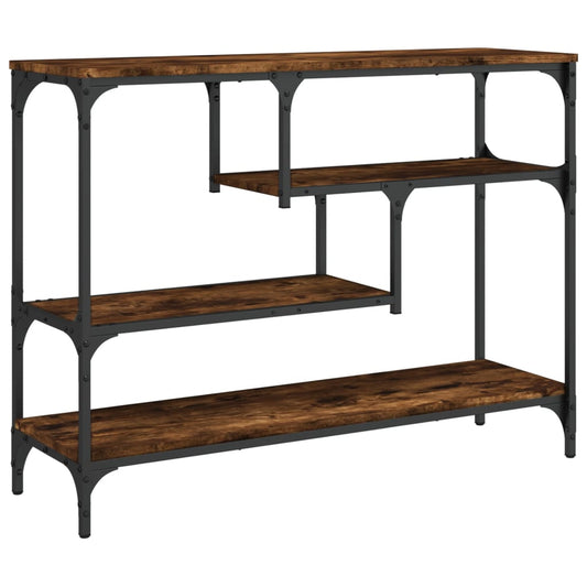 Konsolbord røget eg 100x30x75 cm træmateriale
