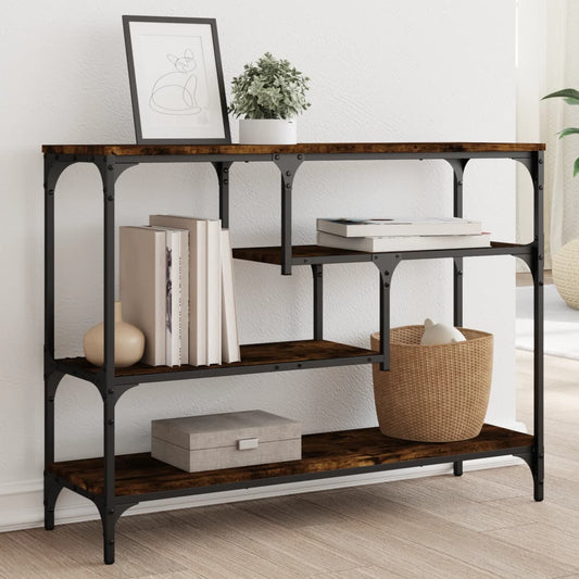 Konsolbord røget eg 100x30x75 cm træmateriale