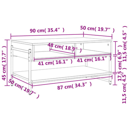Couchtisch Sonoma-Eiche 90x50x45 cm Holzwerkstoff