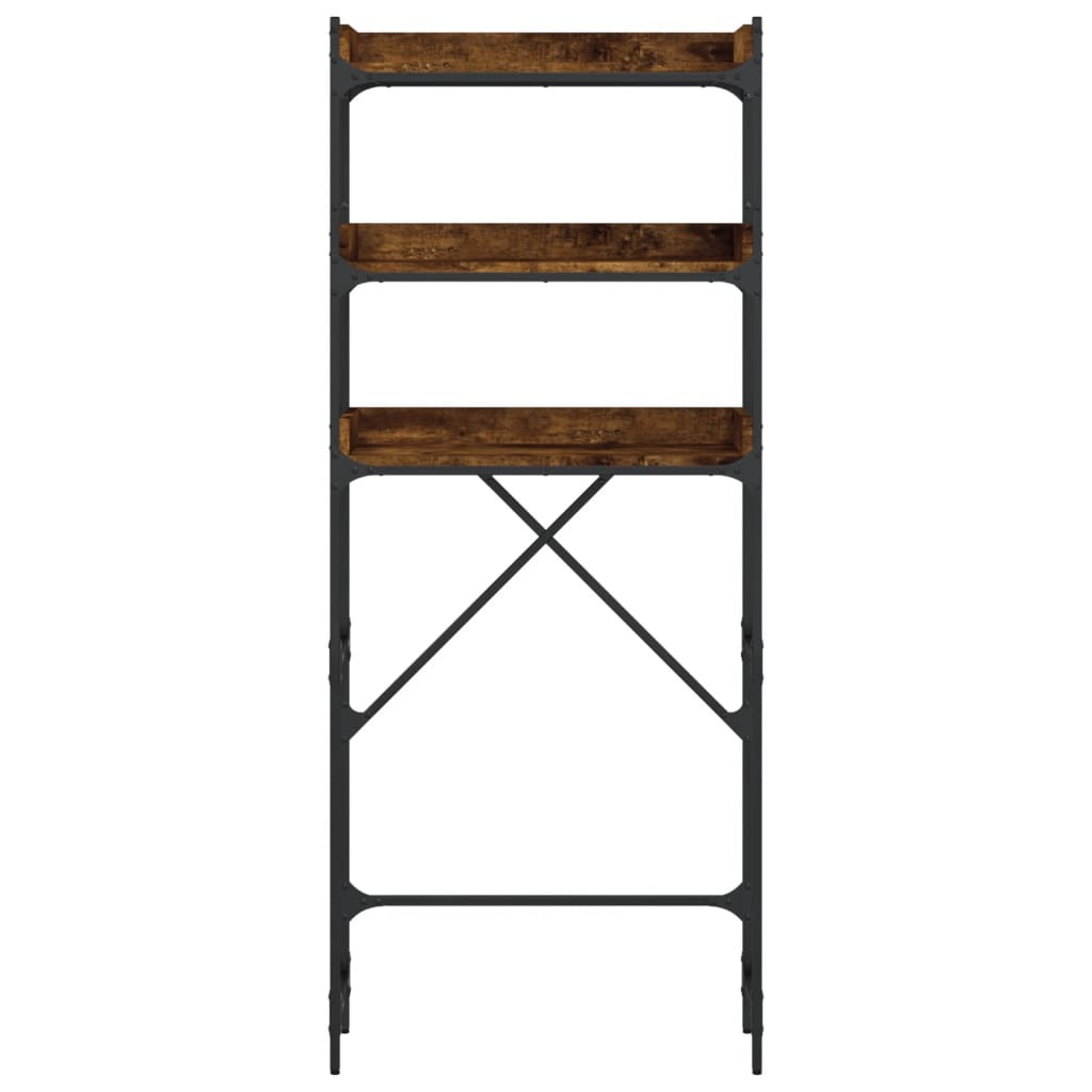 Waschmaschinenregal Räuchereiche 67x25x163 cm Holzwerkstoff