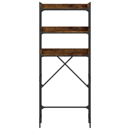 Waschmaschinenregal Räuchereiche 67x25x163 cm Holzwerkstoff