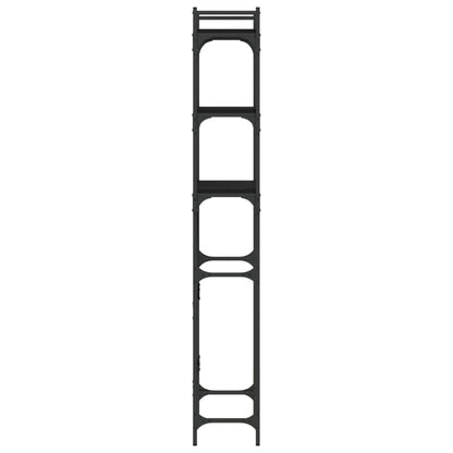 Waschmaschinenregal Schwarz 67x25x163 cm Holzwerkstoff