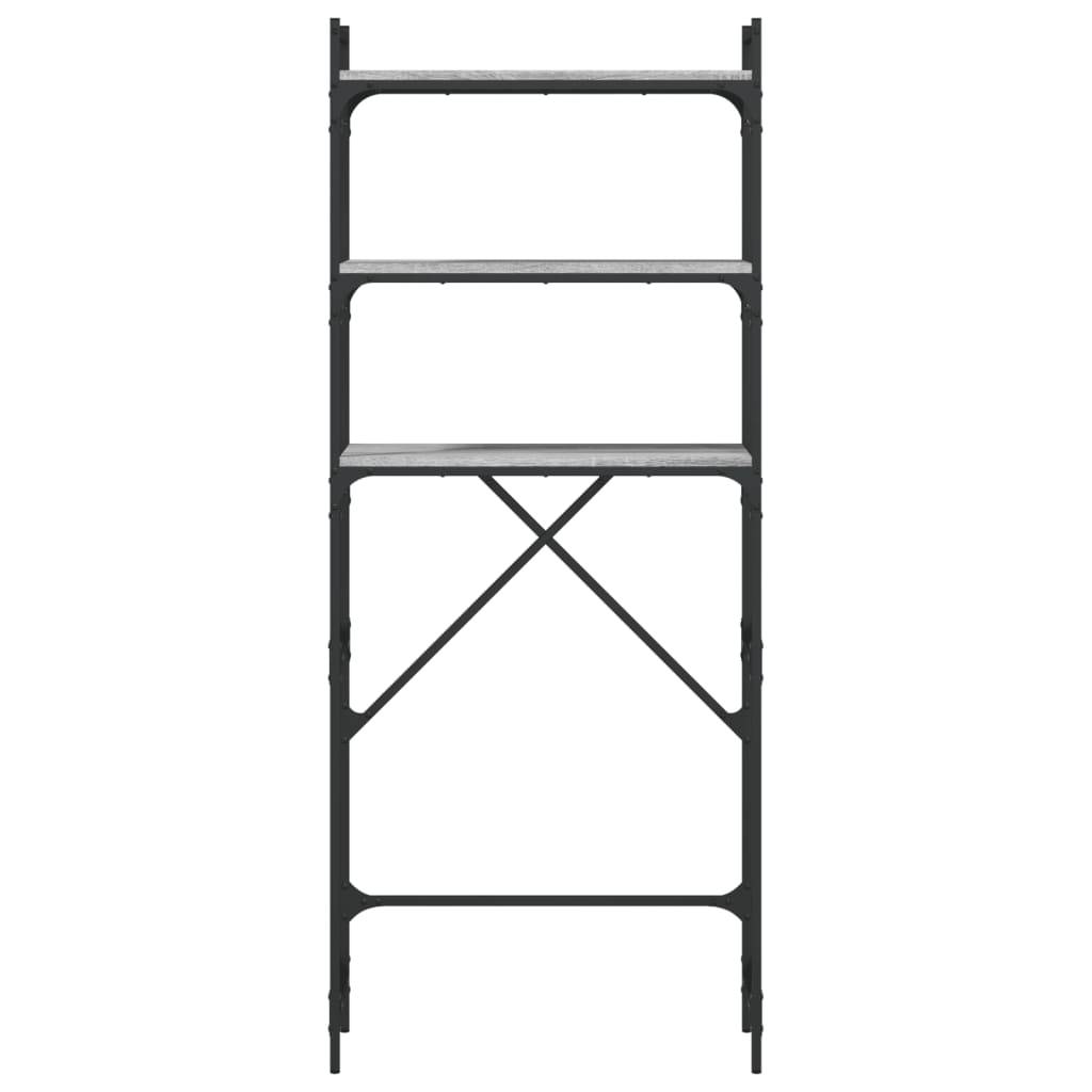 Waschmaschinenregal Grau Sonoma 67x25x163 cm Holzwerkstoff