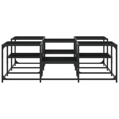 Couchtisch Schwarz 121x121x40 cm Holzwerkstoff