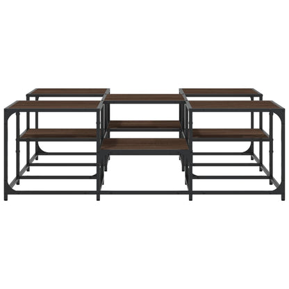 Couchtisch Braun Eichen-Optik 121x121x40 cm Holzwerkstoff