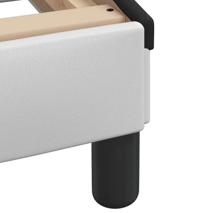 Bettgestell ohne Matratze "Hvar" Weiß und Schwarz 80x200 cm Kunstleder