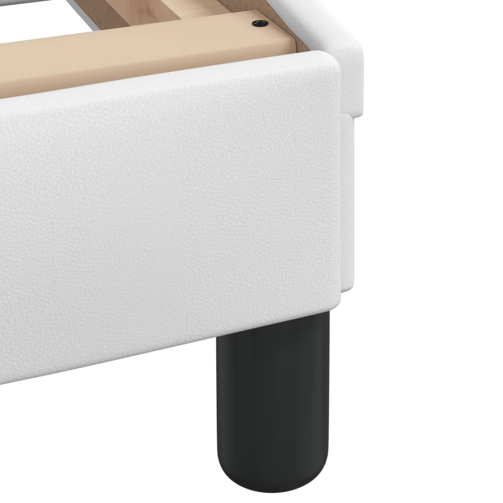 Bettgestell "Viana" ohne Matratze Weiß 90x200 cm Kunstleder