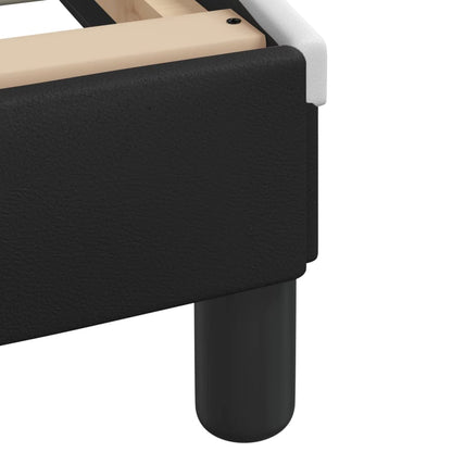 Bettgestell ohne Matratze "Zadar" Schwarz und Weiß 160x200 cm Kunstleder